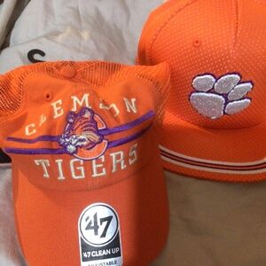 Lot of 2 Baseball Hats Caps Clemson University Tigers New With Tags